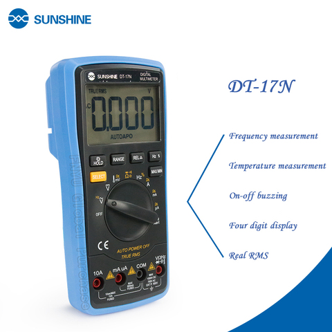 Multímetro completamente automático SUNSHINE DT-17N, pantalla Digital de alta precisión, voltaje AC DC y medición de resistencia de corriente ► Foto 1/6