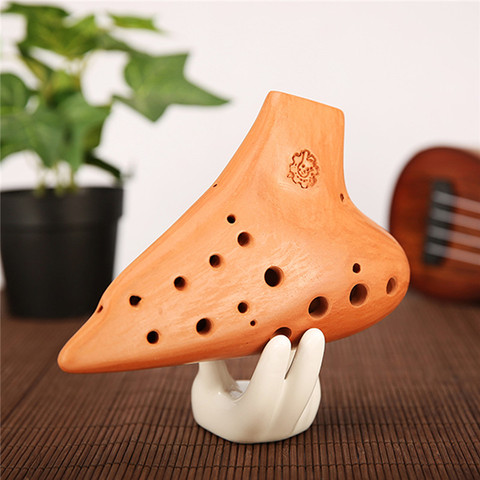 Cámara múltiple de 16 agujeros, Ocarina, terracota, Alto, C, doble Ocarina ► Foto 1/6