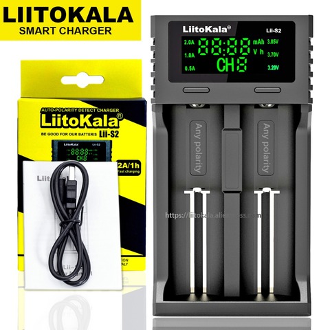 Liitokala 3,7 V cargador de batería de litio Lii-500 Lii-S2 Lii-S4 Lii-PD4 Lii-PL4 para 18650, 21700, 26650 AA AAA 18350, 18500 ► Foto 1/5