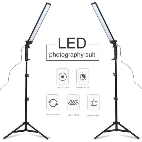 GSKAIWEN 180 luz LED estudio de fotografía Kit de iluminación LED luz ajustable con soporte de luz trípode de Vídeo fotográfico FillLight ► Foto 1/6