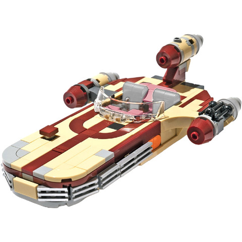 Bloques de construcción de Star Wars para niños, juguete de ladrillos para armar bloques de construcción MOC de Luke X-34, SoroSuub, Landspeeder, ideal para regalo de Navidad, 300 Uds. ► Foto 1/3