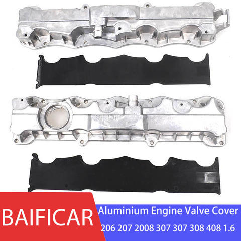 Baificar marca nuevo motor de aluminio de escape tapa para cámara de válvulas junta para Peugeot 206, 207, 307, 308, 408, 301, 308S 2008 de 1,6 ► Foto 1/6