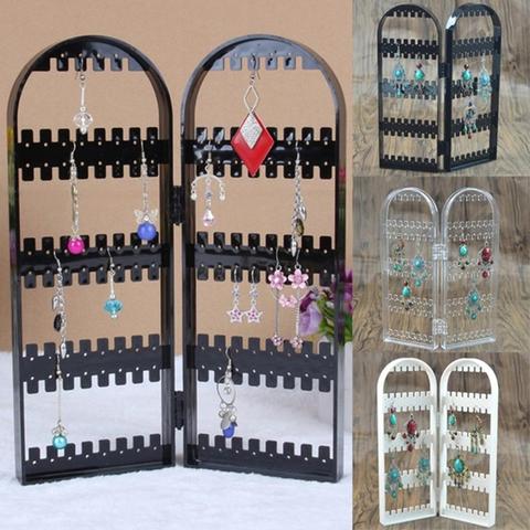 Soporte plegable para pendientes, 120 agujeros, para pulsera, collar, exhibición de joyas, estante de almacenamiento, organizador de joyas, XmasGift ► Foto 1/6