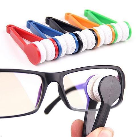 1PC Mini dos lado cepillo para gafas limpiador de microfibras para gafas de limpieza de gafas frotar limpiador gafas cepillo limpiador de pantalla Rub ► Foto 1/6