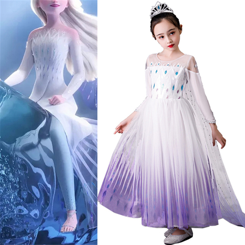 Vestido de disfraz de princesa Frozen Snow, Reina Elsa para fiesta ► Foto 1/6