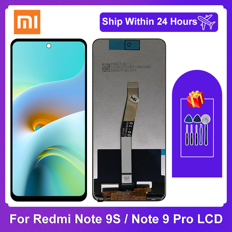 Pantalla LCD Original de 6,67 pulgadas para Xiaomi Redmi Note 9 Pro, Digitalizador de pantalla táctil de pantalla para Redmi Note 9S, piezas de repuesto ► Foto 1/6