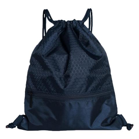 Portátil hombres mochila de mujer, con cordón ajustable de gran capacidad de viaje bolsas de los niños las niñas Nylon hombros bolsa con cremallera ► Foto 1/6