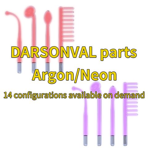 DARSONVAL-electrodo de seta Facial de alta frecuencia, 4 Uds., tubos de fijación, masajeador Facial, dispositivo de cuidado de la piel, luz púrpura ► Foto 1/6