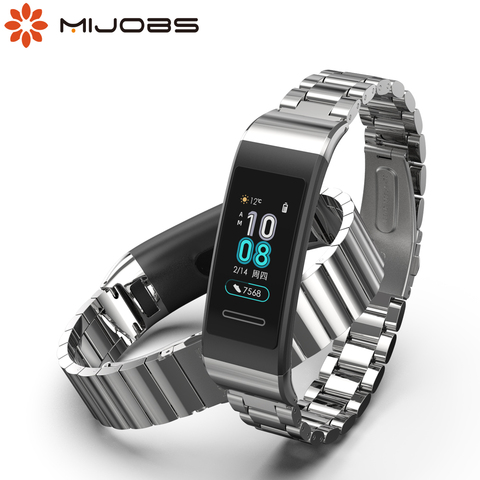 Pulsera para Huawei Band 3 Pro correa de Metal pulsera de acero inoxidable para Huawei Band 3pro Smart Watch reemplazar Accesorios ► Foto 1/6