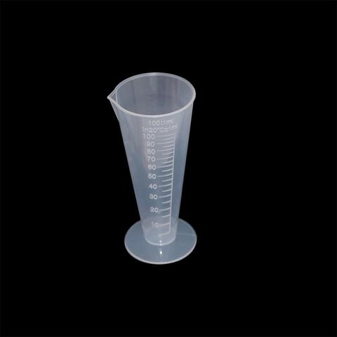 1 ud. Taza de medición de cono de plástico transparente de 100ml con cilindros graduados, accesorios de medición de cocina de laboratorio escolar ► Foto 1/4