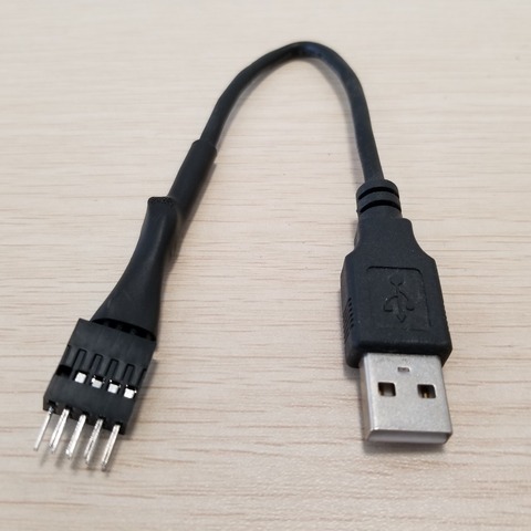 Tarjeta madre interna USB de 9 pines, Cable de extensión de datos macho A macho, blindaje para ordenador PC de 20cm ► Foto 1/4