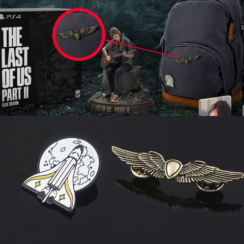 Alfileres de la mochila de Ellie, broche de escudo de alas, Tlou, cohete, insignia de nave espacial, para seguidores, juego, regalo de joyería, parte 2 de los estados unidos ► Foto 1/6