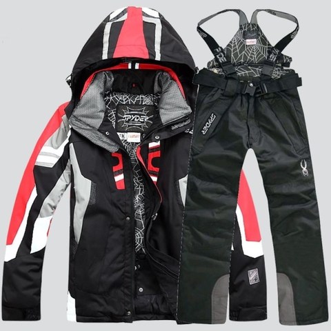 Traje de snowboard cálido para hombre, traje de esquí masculino, impermeable, transpirable, chaqueta de nieve + pantalón, conjunto de esquí ► Foto 1/6