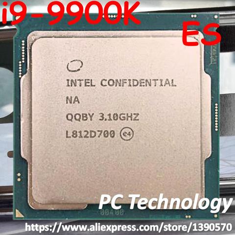 Intel Core i9-9900K procesador ES/QS CPU QQBY 8 núcleos 16-hilos i9 9900K 3,1 GHz 16MB 95W LGA1151 envío gratis puede overclock ► Foto 1/1