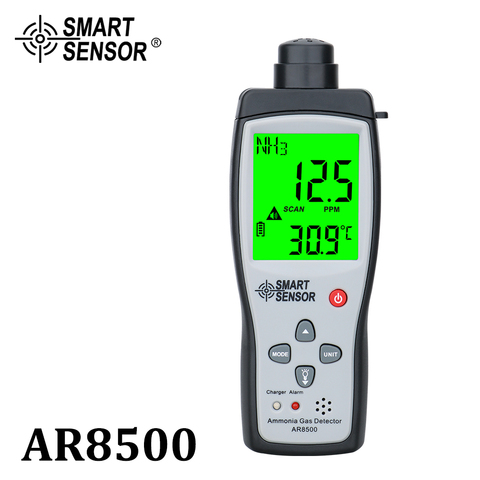 Smart sensor de Gas de amoníaco NH3 Detector Tester medidor de Monitor de 0-100PPM sonido Luz de alarma de los analizadores de Gas AR8500 ► Foto 1/6