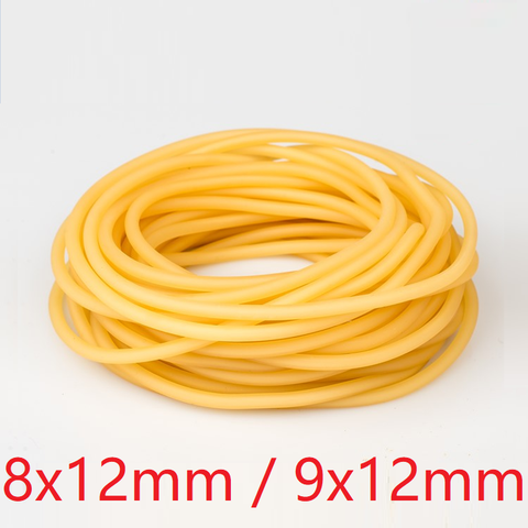 ID 8mm 9mm x 12mm OD caucho de látex natural manguera tubo Flexible de alta resistencia elástico tubo Médico Quirúrgico Catapulta de tirachinas suave ► Foto 1/6