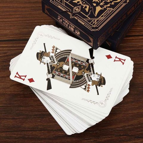 2022 nuevo 54 unids/set de hombres lobo Tarjeta de póquer cubierta Fiesta de la familia de tarjetas de juego ► Foto 1/6