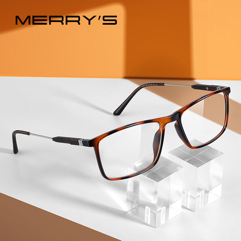 MERRYS diseño de los hombres de la moda de las mujeres Plaza montura gafas miopía prescripción gafas óptica S2145 ► Foto 1/6