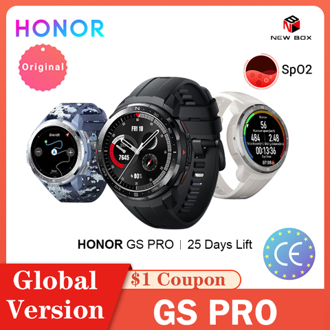 Honor Watch-reloj inteligente GS Pro Original, versión Global, control del ritmo cardíaco, control del ritmo cardíaco, Bluetooth, 25 días de batería ► Foto 1/6