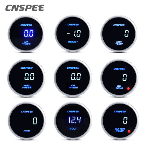 Cnspeed-Medidor de Turbo Digital para coche, tacómetro de 2 