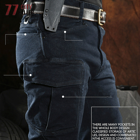 Pantalones vaqueros tácticos para Hombre, Jeans de combate SWAT para Hombre, multibolsillo, resistentes al desgaste, Joggers Cargo del ejército ► Foto 1/6