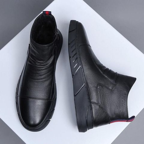 Botas de cuero informales para hombre, zapatos a la moda, botines de invierno, 996 ► Foto 1/4