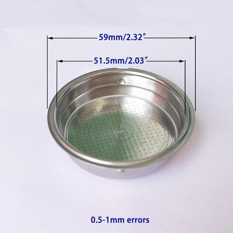 Cesta de filtro presurizado para máquina de café de una sola taza, accesorios para cafetera doméstica, tazón de polvo de acero inoxidable, 51mm ► Foto 1/6