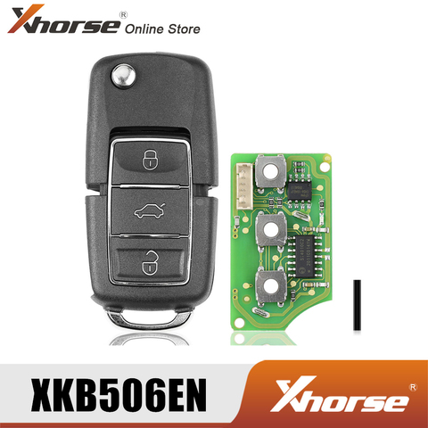 Xhorse-mando a distancia XKB506EN, llave remota de cable para VW B5 Flip, 3 botones, color negro extremo, versión en inglés ► Foto 1/1