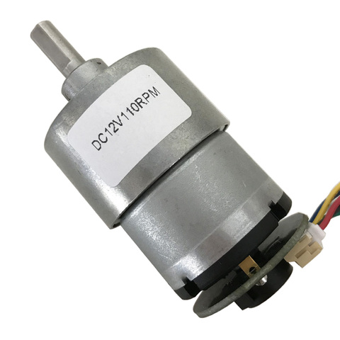 Codificador de Motor de engranaje eléctrico de 12 V, dispositivo de velocidad ajustable de 7 a 1590RPM, de alto Torque inverso, de 6V y 12 voltios ► Foto 1/6