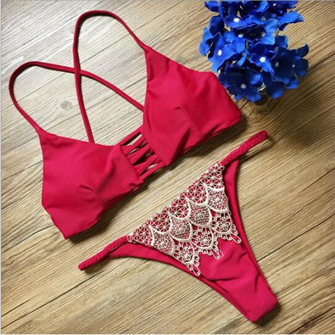 Bikini Bandeau con realce para Mujer, traje de baño Bandeau con realce, Maillot acolchado ► Foto 1/3