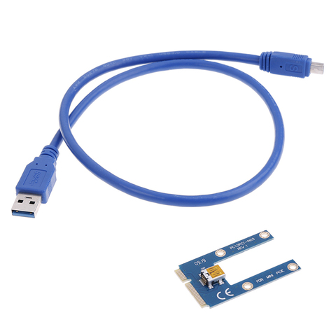 Cable de extensión para minería de Bitcoin, Mini PCI-E USB 3,0 a PCIe PCI Express 1x a 16x, adaptador de tarjeta elevadora, 60cm ► Foto 1/6