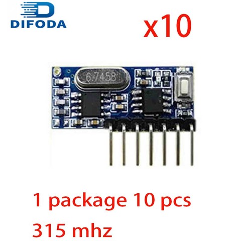 Interruptor de Control remoto inalámbrico, 315Mhz, 4 canales, DIFODA, relé RF, módulo de aprendizaje de codificación EV1527 para receptor de relé de luz, 20 Uds. ► Foto 1/6