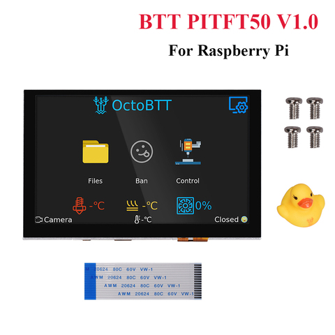 BIGTREETECH PITFT50 V1.0 5 pulgadas Raspberry Pi pantalla táctil LCD DSI 800*480 pantalla para Raspberry Pi 3B/3B +/4 impresora 3D Octoprint ► Foto 1/6