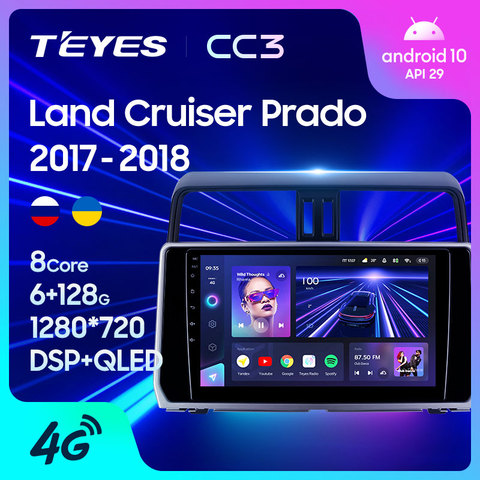 TEYES-reproductor Multimedia CC3 para coche, Radio con navegador estéreo, No 2din, 2 din, DVD, para Toyota Land Cruiser Prado ► Foto 1/6