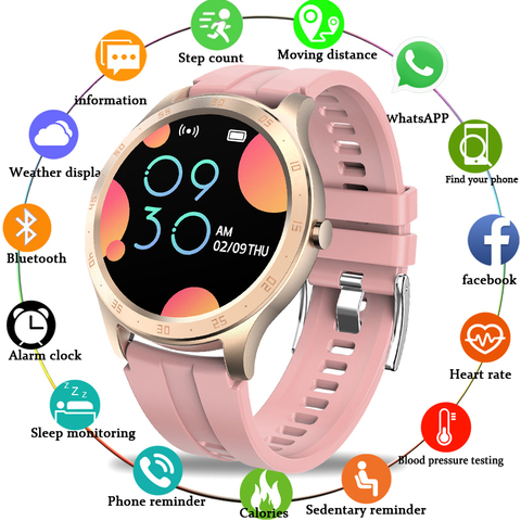 KW19 Reloj Inteligente Deportivo Android Iphone SMARTWATCH Rosa