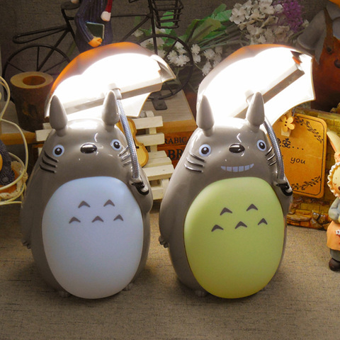 Estilo paraguas de dibujos animados de Totoro para niños, lámparas de noche LED alimentadas por USB, regalo de cumpleaños, habitación, libro decoración, Luz ► Foto 1/6