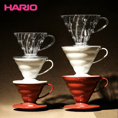 Hario V60 café goteador resistente al calor resina filtro de café Barista especializado café V60 reutilizable filtros de café Hario genuino ► Foto 1/6