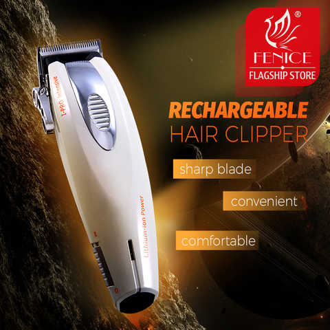 Fenice-cortadora de pelo Digital profesional para hombre, Afeitadora eléctrica recargable, cuchilla ajustable sin cable ► Foto 1/6