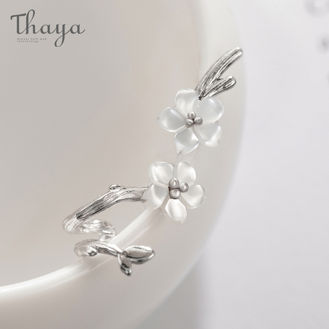 Thaya-pendientes de plata de primera ley con forma de cereza para mujer, aretes pequeños, plata esterlina 925, color blanco, joya fina ► Foto 1/6