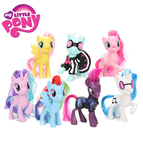 Juguetes de My Little Pony La magia de la Amistad Rainbow Dash Pinkie Pie Lyra Heartstring Rarity PVC La Figura de Acción Muñeca del Modelo de Coleccionable ► Foto 1/6