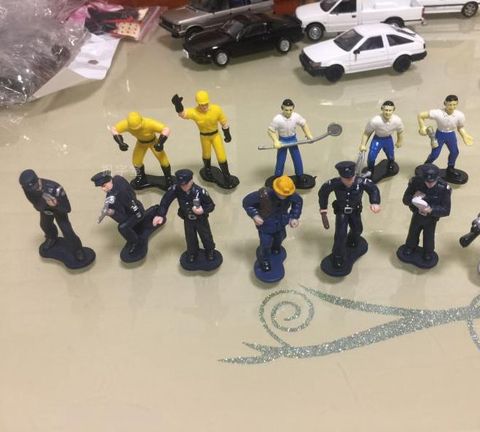 Juguete de figura de pvc modelo 1:43 muñecas muñecos policías de los trabajadores 11 unids/set ► Foto 1/1