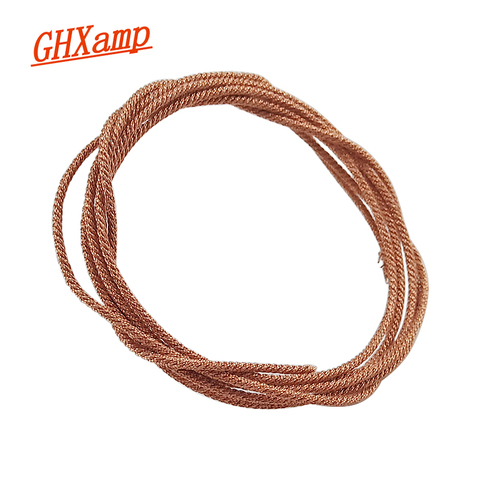 GHXAMP-cable de cobre trenzado para altavoz, Subwoofer de 1M para reparación de Bobina de voz, 5 