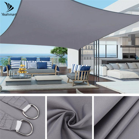 Sombrilla de protección solar Yeahmart de 4x3 m, toldo para exteriores, jardín, Patio, piscina, toldo de vela de sombra, sombra de Camping, impermeable ► Foto 1/6