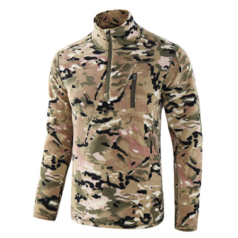 Chaqueta táctica militar térmica de lana para hombre, chaqueta táctica militar para deportes al aire libre, senderismo, Camping, de entrenamiento ► Foto 1/6