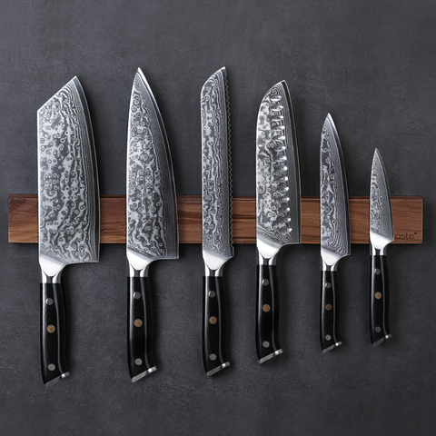 Alta-calidad japonesa cuchillo de cocina Damascus Pro cuchillo para Chef Santoku cuchilla pan cortar de cocina utensilio de cocina cuchillos de cocina ► Foto 1/6