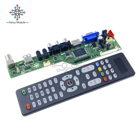 Placa base Universal de TV de Resolución de placa controladora LCD, interfaz VGA/HDMI/AV/TV/USB HDMI ► Foto 1/6