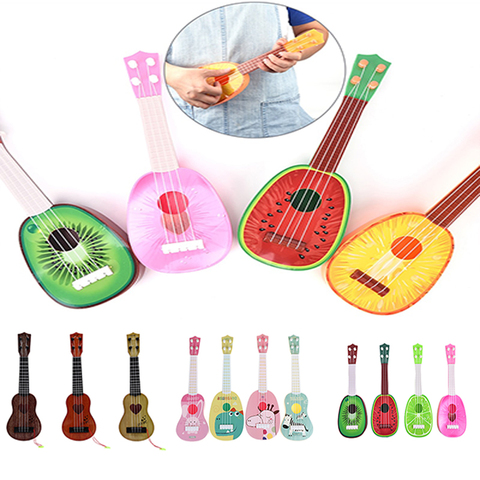 Ukelele de estilo frutal con 4 cuerdas, instrumento Musical para niños, juguete de regalo ► Foto 1/6