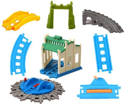 La pista de escena se aplica a la construcción de un tren eléctrico, pistas básicas, accesorios, Escena de construcción, Universal, pistas de juguete ► Foto 1/5