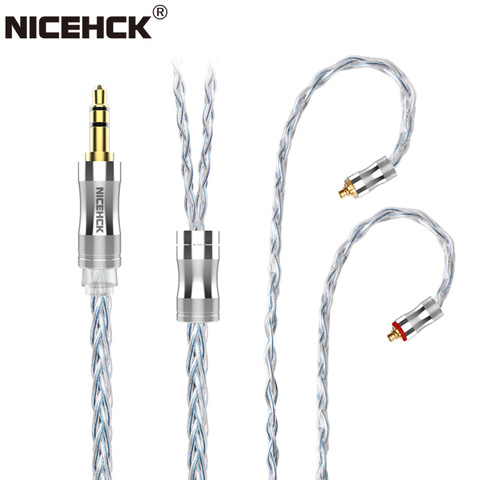 NiceHCK-Cable de cobre Chapado en plata para auriculares CIEM MK3 Mojito, actualización de C8s-3, 8 núcleos, 3,5mm/2,5mm/4,4mm, MMCX/NX7/QDC/0,78, 2 pines ► Foto 1/6