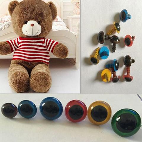 100 uds/8/10/12/14/16/18/20mm mezcla de plástico de Color de ojos de seguridad de manualidades Animal oso de peluche DIY marioneta muñeca accesorios de peluche juguetes de peluche ► Foto 1/6